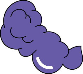 Groovy wind illustration