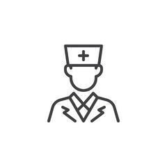 Doctor avatar line icon