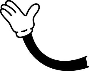 Comic arm with glove illustration