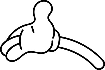 Comic arm with glove illustration