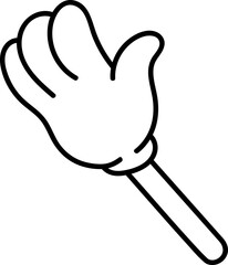 Comic arm with glove illustration