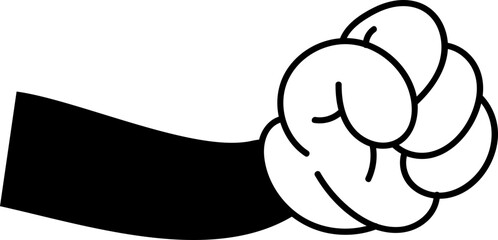 Comic arm with glove illustration