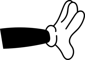 Comic arm with glove illustration