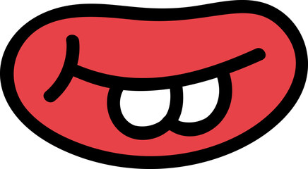 Comic mouth illustration