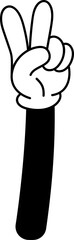 Comic arm with glove illustration
