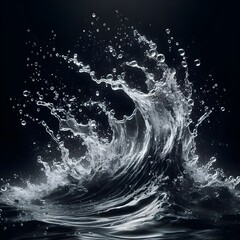 photo water splash on dark background 