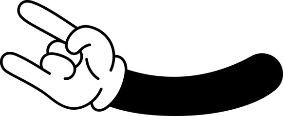 Comic arm with glove illustration