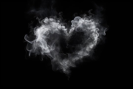 Naklejki heart shaped smoke