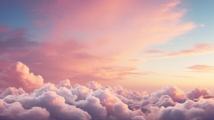 Sky at sunset, sky at sunrise, clouds, orange clouds cirrus clouds, cumulus clouds, sky gradient, sky background at dusk, twilight, nightfall, pink sky, pink clouds, sun, environment, Generative Ai 