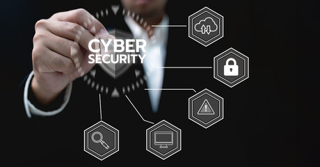 Cybersecurity concept,Protech your account,Use key 2 step for sign in,User authentication system with username and password,A shield protects the laptop from virus from the internet...