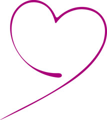 Heart outline sketch logo vector illustration. Cute Love Heart symbol hand drawing stylized design element