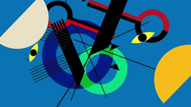 animation - abstract minimalist geometric background