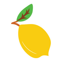flat lemon vector. summer icon vector illustration