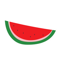 watermelon flat vector handrawn illustration. vector summer icon