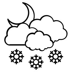 snowy night icon