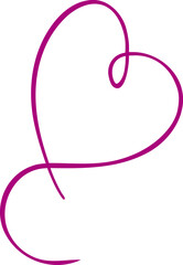 Heart outline sketch logo vector illustration. Cute Love Heart symbol hand drawing stylized design element