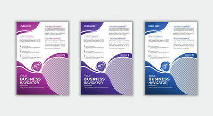 Modern Corporate flyer design template.
