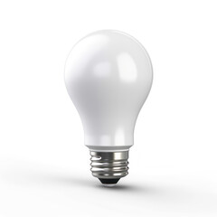 white light bulb energy saving on isolate transparency background, PNG