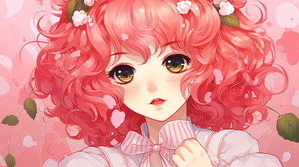 Cute Strawberry Girl Character