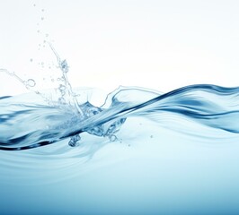 Water splash with blue background. Generative AI.