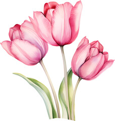 Tulip Watercolor Clipart