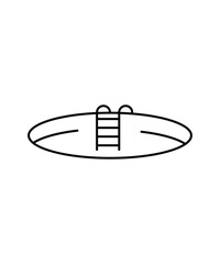 swimming pool icon, vector best line icon.