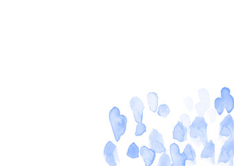 ブルーの水彩テクスチャの背景イラスト素材