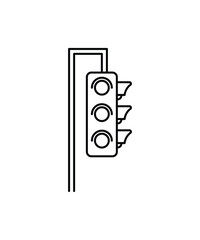 traffic light icon, vector best line icon.