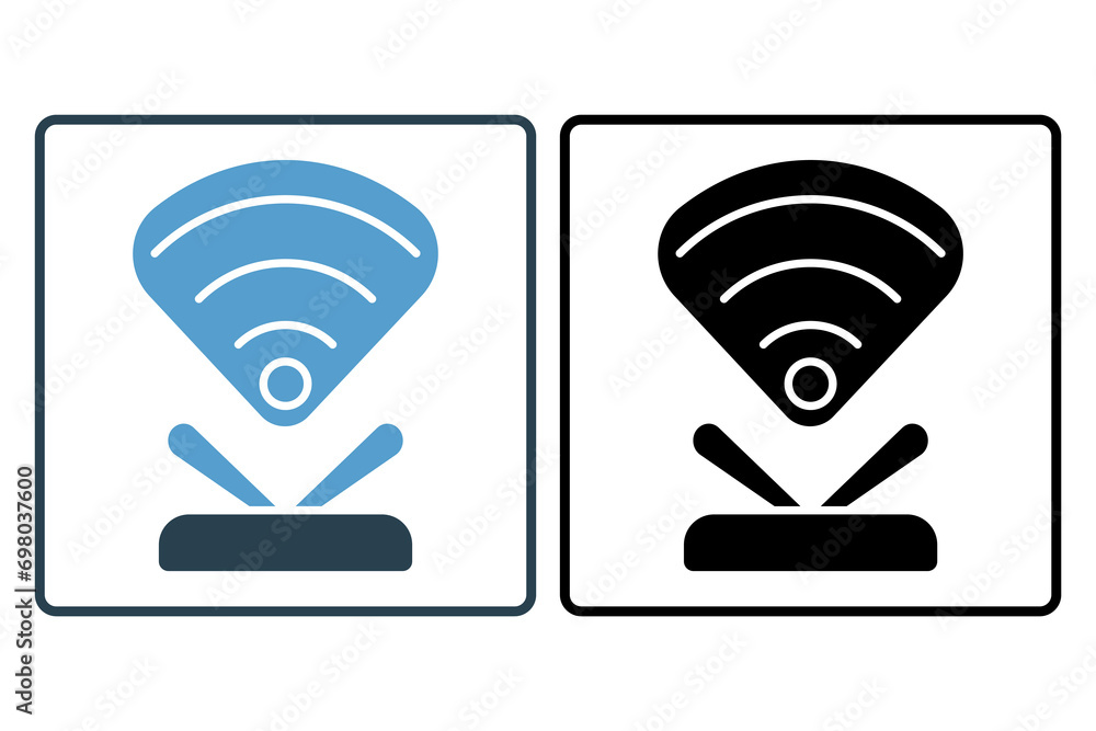 Poster wifi signal icon. icon related to basic web and ui. suitable for web site, app, user interfaces, pri