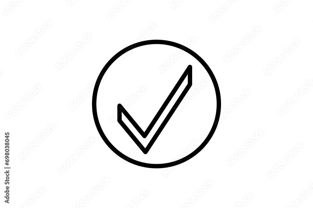 Poster checkmark icon. icon related to basic web and ui. suitable for web site, app, user interfaces, print