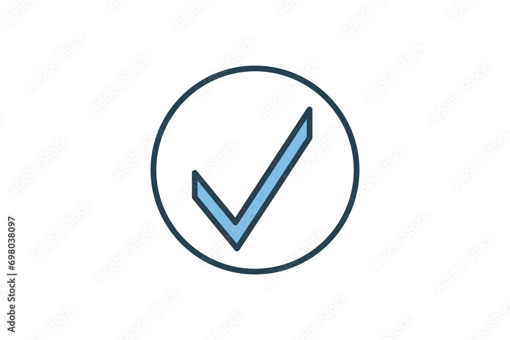 Poster checkmark icon. icon related to basic web and ui. suitable for web site, app, user interfaces, print