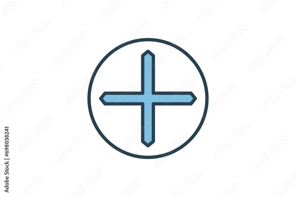 Poster plus sign icon. icon related to basic web and ui. suitable for web site, app, user interfaces, print