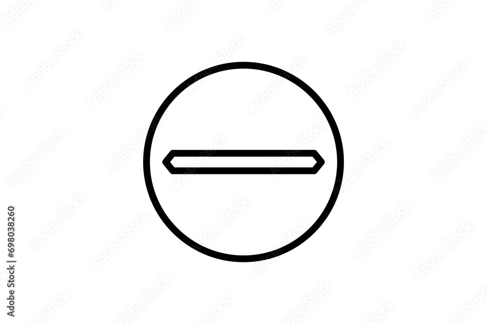 Poster minus sign icon. icon related to basic web and ui. suitable for web site, app, user interfaces, prin