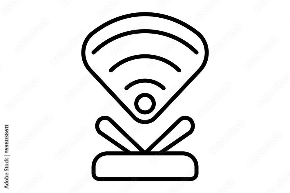 Poster wifi signal icon. icon related to basic web and ui. suitable for web site, app, user interfaces, pri