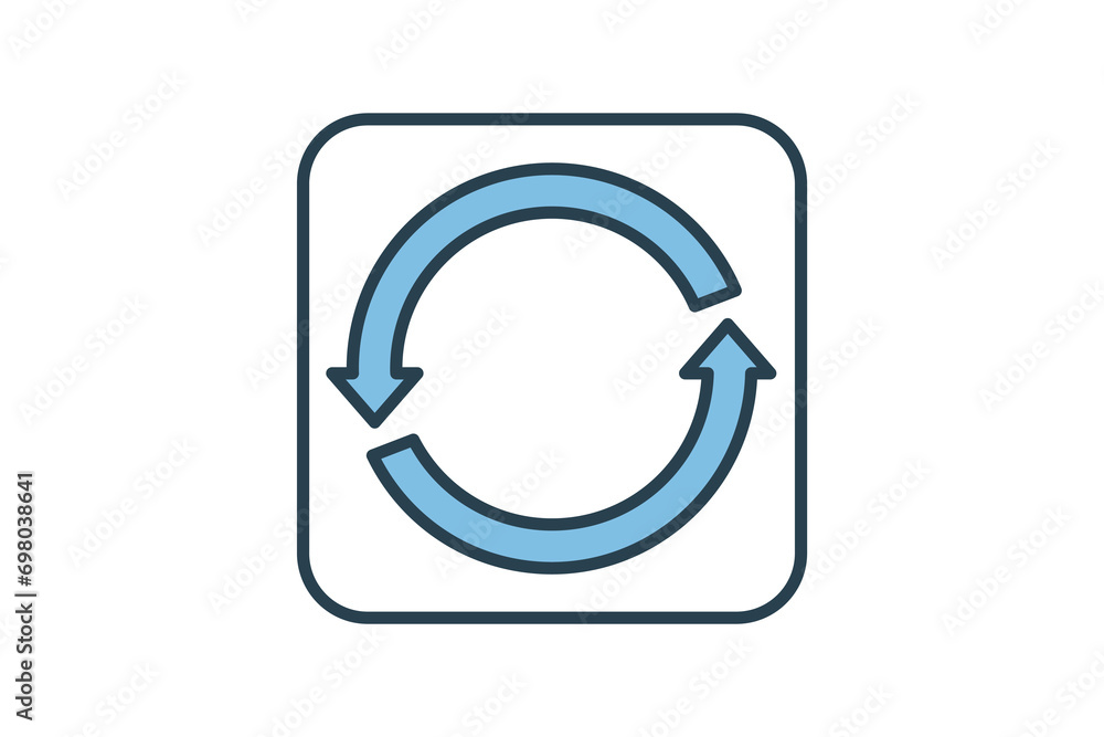 Poster refresh icon. icon related to basic web and ui. suitable for web site, app, user interfaces, printab