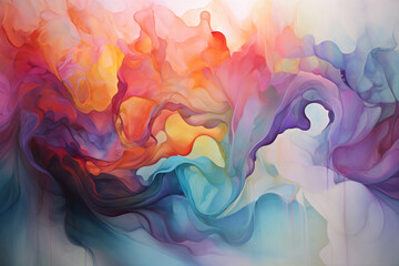 A mesmerizing interplay of vibrant colors and ethereal patterns, creating an abstract aura that radiates energy.