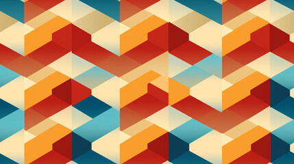 Obraz premium abstract geometric background, Colorful Geometric tessellation seamless pattern