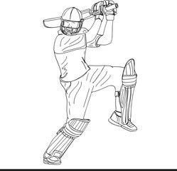 Cartoon Cricket Elegance: The Artistry of a Stylish Batsman's Shot, Stylish Shots Extravaganza: Cartoon Mastery of a Cricket Batsman, Stylish Cartoon Cricket Magic: The Dance of a Batsman's Stroke