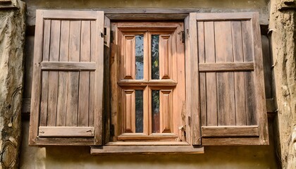 old wooden window,ai generated 