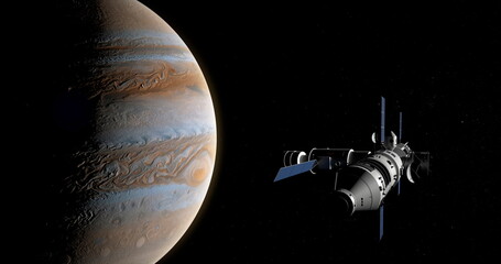 Space station in orbit of Jupiter.