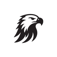 Nature's Avian Architect: Eagle Illustration Featuring the Prominent Eagle Face Silhouette in Detailed Form
