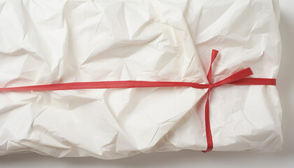 Red heart with paper cut shapes