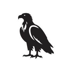 Illustrative Eagle: Bold Silhouette Art Depicting the Magnificent Form of this Noble Creature
