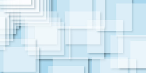  Abstract sky colored paper texture. Minimal geometric shapes and lines. trendy concept design. Modern abstract t banner background backing of mosaic white square shape, space for your design.