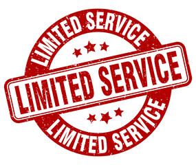 limited service stamp. limited service label. round grunge sign