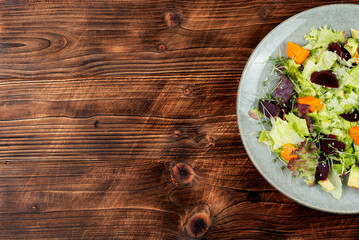 Obraz na płótnie Canvas Pumpkin salad with beetroot
