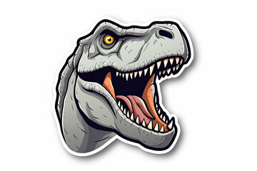 Naklejka premium Trex Sticker Logo Standing Out On A White Background