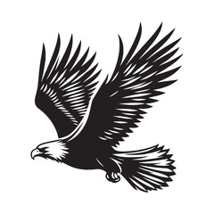 Sky Symphony Unleashed: A Dynamic Flying Eagle Silhouette, Unleashing a Visual Symphony in the Sky.
