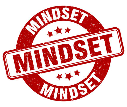 mindset stamp. mindset label. round grunge sign
