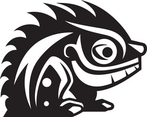 Transformative Essence Chameleon Black Vector Symbol Ethereal Morphing Chameleon Noir Logo Icon